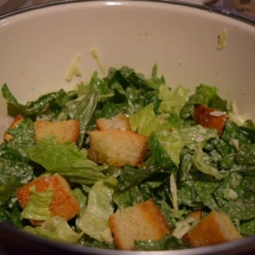 Caesar Salad with Homemade Croutons