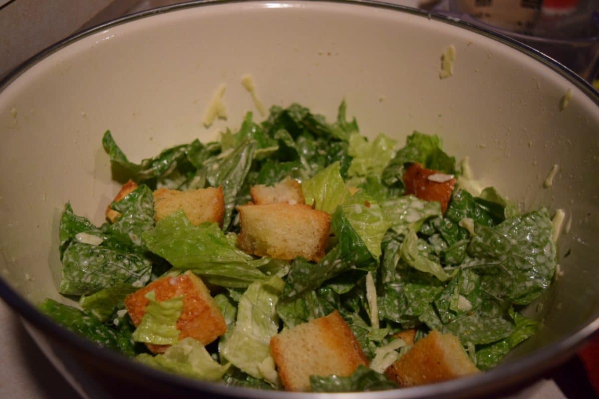 Caesar Salad with Homemade Croutons