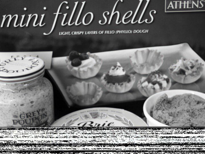 a closeup of frozen mini fillo shells 