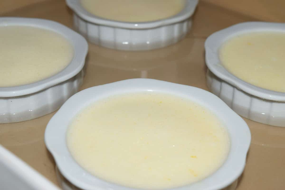 Creme Brulee Ready for Oven.