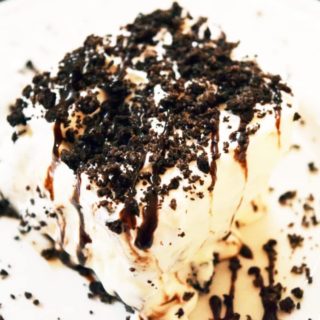 a slice of this oreo ice cream dessert recipe