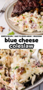 Blue Cheese Coleslaw Recipe Pinterest image