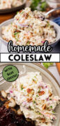 Blue Cheese Coleslaw Recipe Pinterest image