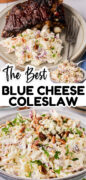 Blue Cheese Coleslaw Recipe Pinterest image