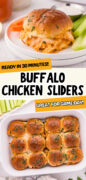 Buffalo Chicken Sliders Pinterest image