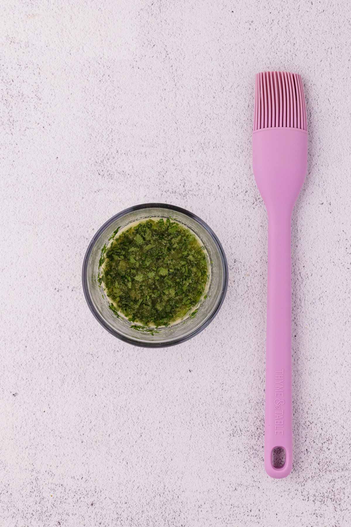 Topping ingredients mixed in a bowl.