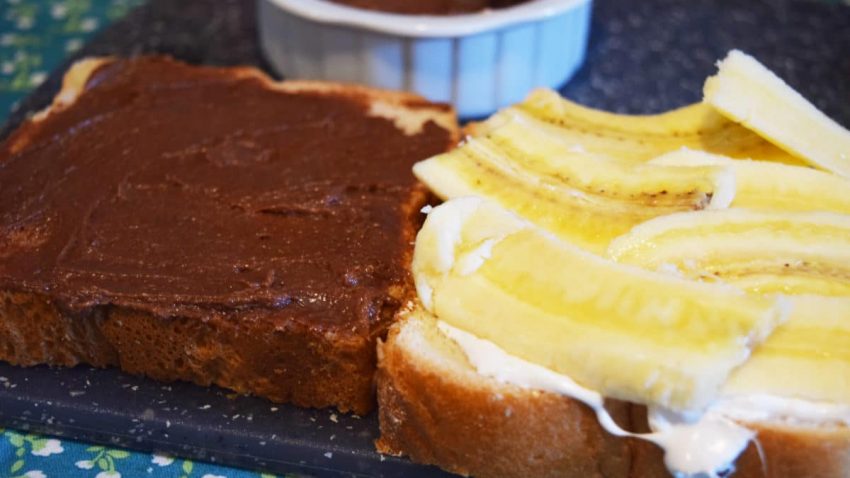 Banana FluffaNutella Ready for the Pan