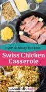 Creamy Swiss Chicken Casserole Pinterest image