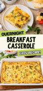 Easy Overnight Breakfast Casserole Pinterest image