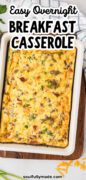 Easy Overnight Breakfast Casserole Pinterest image