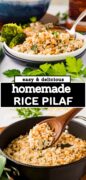 Homemade Rice Pilaf Recipe Pinterest image