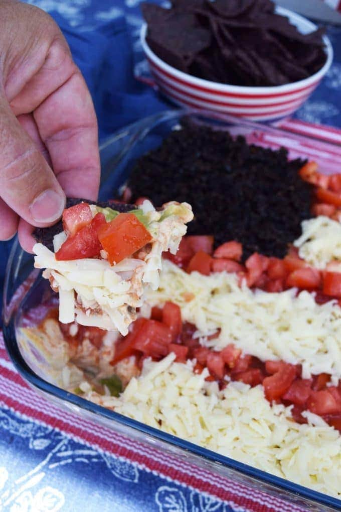 American Flag Layered Dip