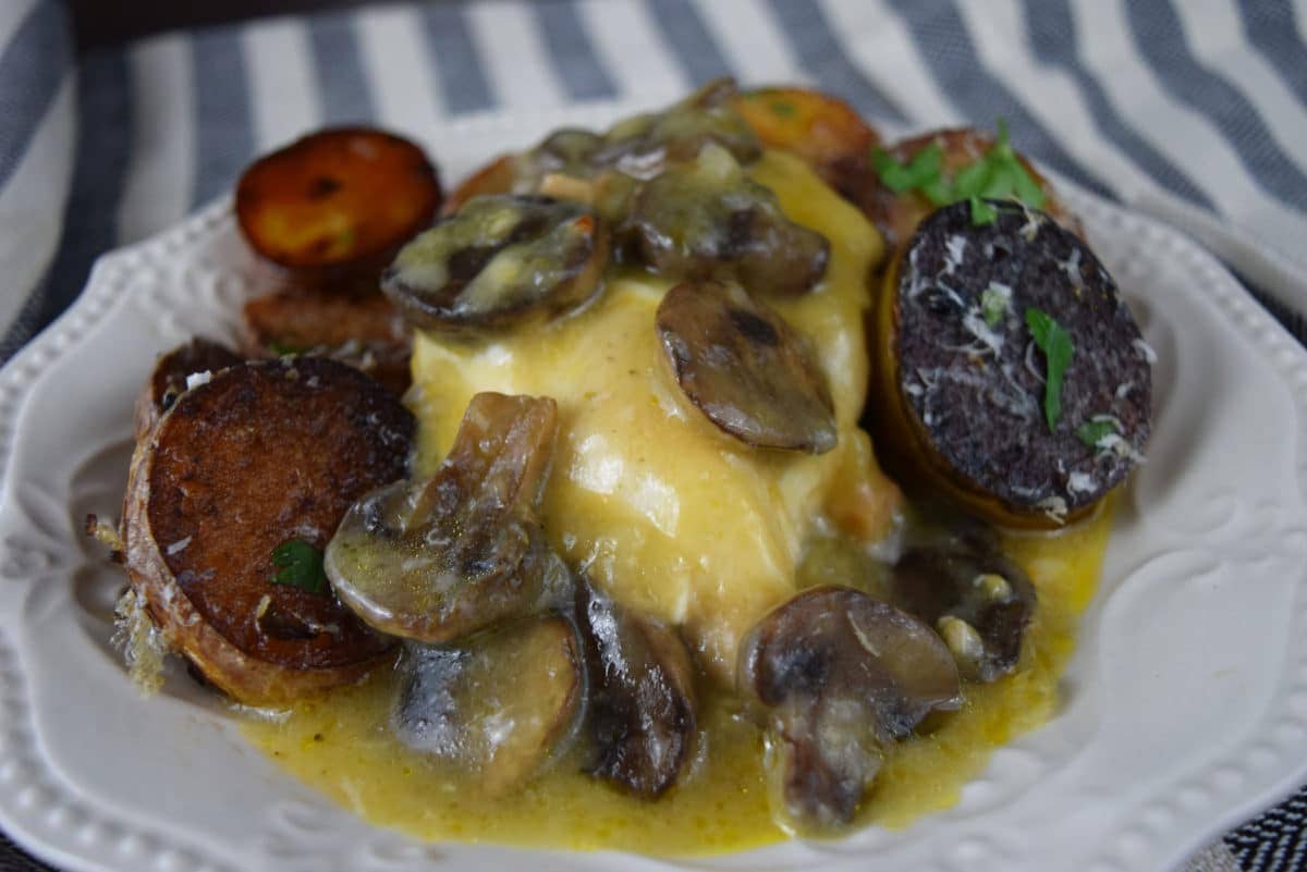 Crock Pot Muenster and Mushroom Chicken