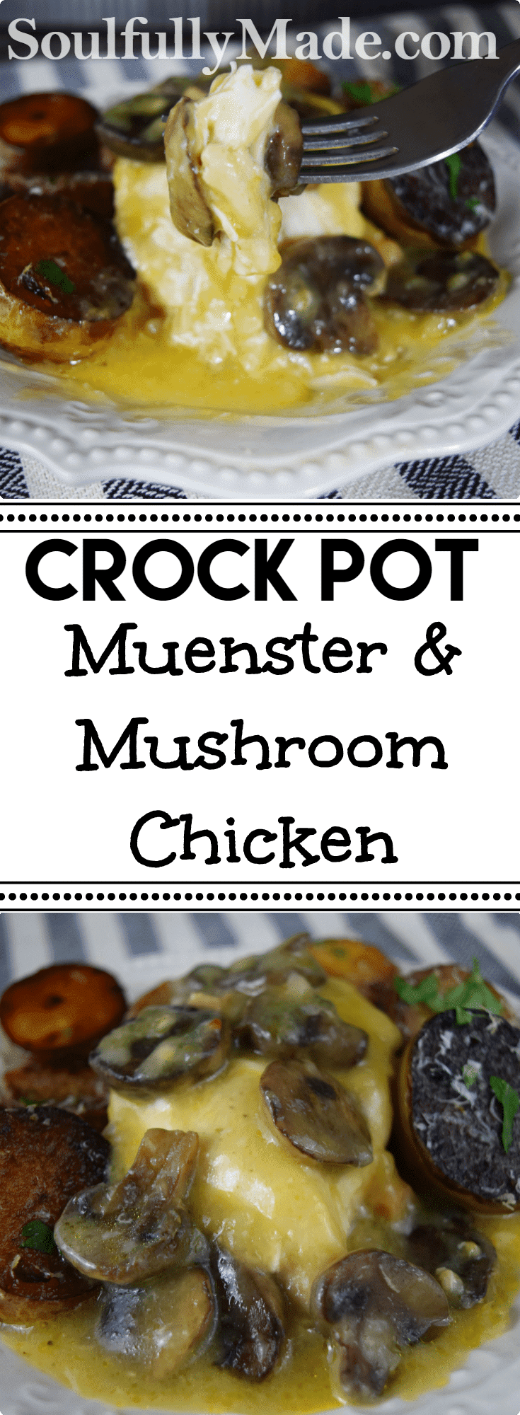Crock Pot Muenster & Mushroom Chicken