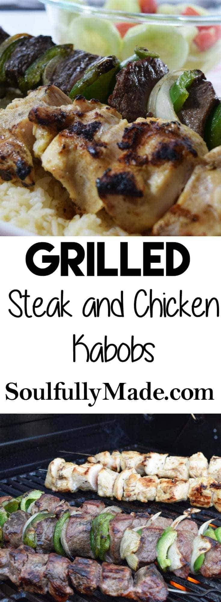 Grilled Steak & Chicken Kabobs