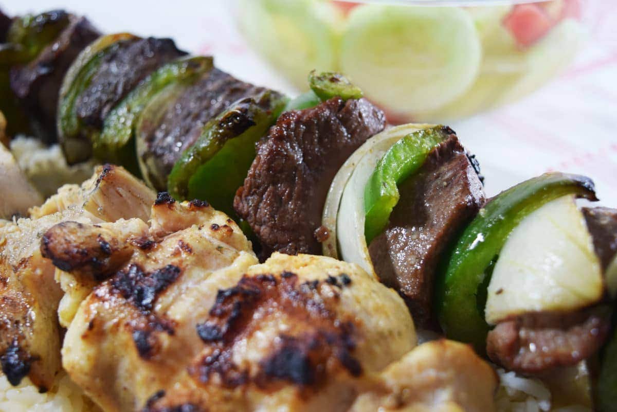 Easy Grilled Steak and Chicken Kabobs