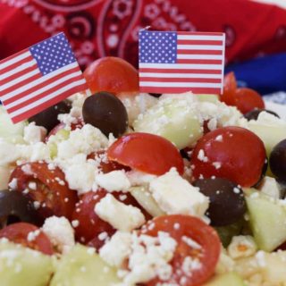 Cucumber Tomato Feta & Olive Salad