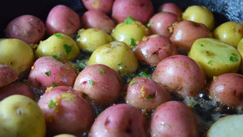 Potatoes in Cast Iron Pan