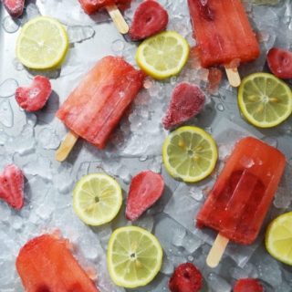 Homemade Strawberry Lemonade Popsicles
