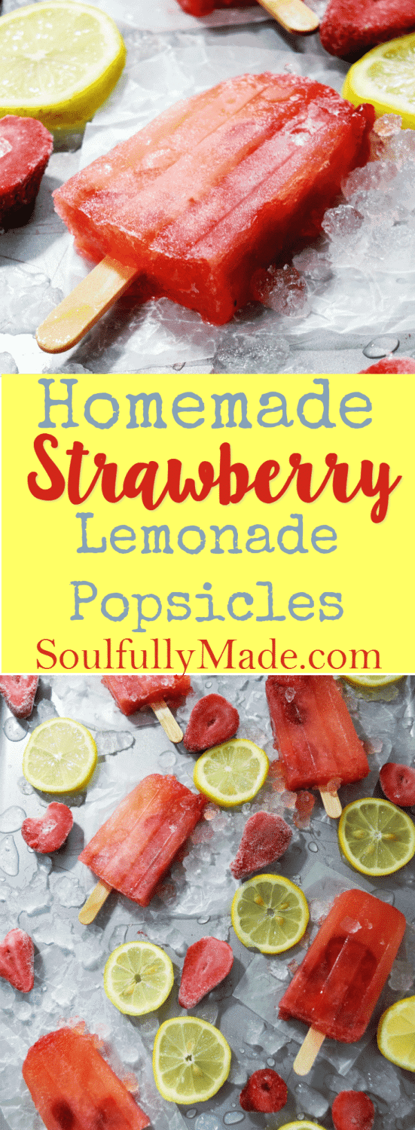 Strawberry Lemonade Popsicles