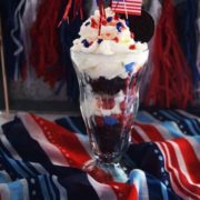 Red White & Blue Brownie Sundae