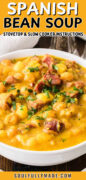 Spanish Bean Soup Pinterest Image
