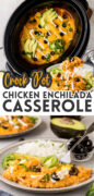 Crock Pot Chicken Enchilada Casserole Pinterest Image