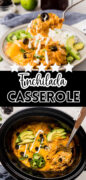 Crock Pot Chicken Enchilada Casserole Pinterest Image