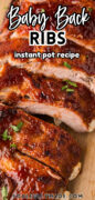 Instant Pot Baby Back Ribs Recipe Pinterest image