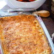 Caramel Apple Dump Cake Dish