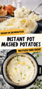Instant Pot Mashed Potatoes recipe Pinterest image