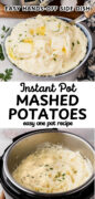 Instant Pot Mashed Potatoes recipe Pinterest image