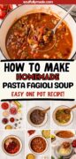 Pasta Fagioli Soup recipe Pinterest image