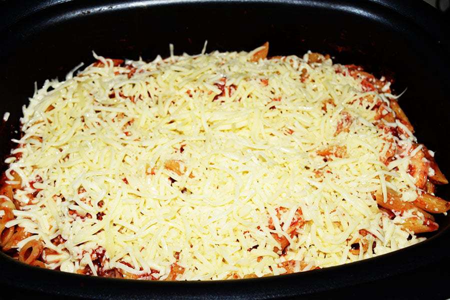 Crock Pot Chicken Parmesan Penne Pasta | Soulfully Made