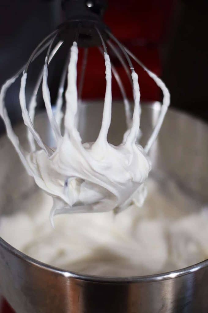 a closeup of this whipped dream whip to be used on easy coconut cream pie