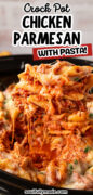 Slow Cooker Chicken Parmesan recipe Pinterest image
