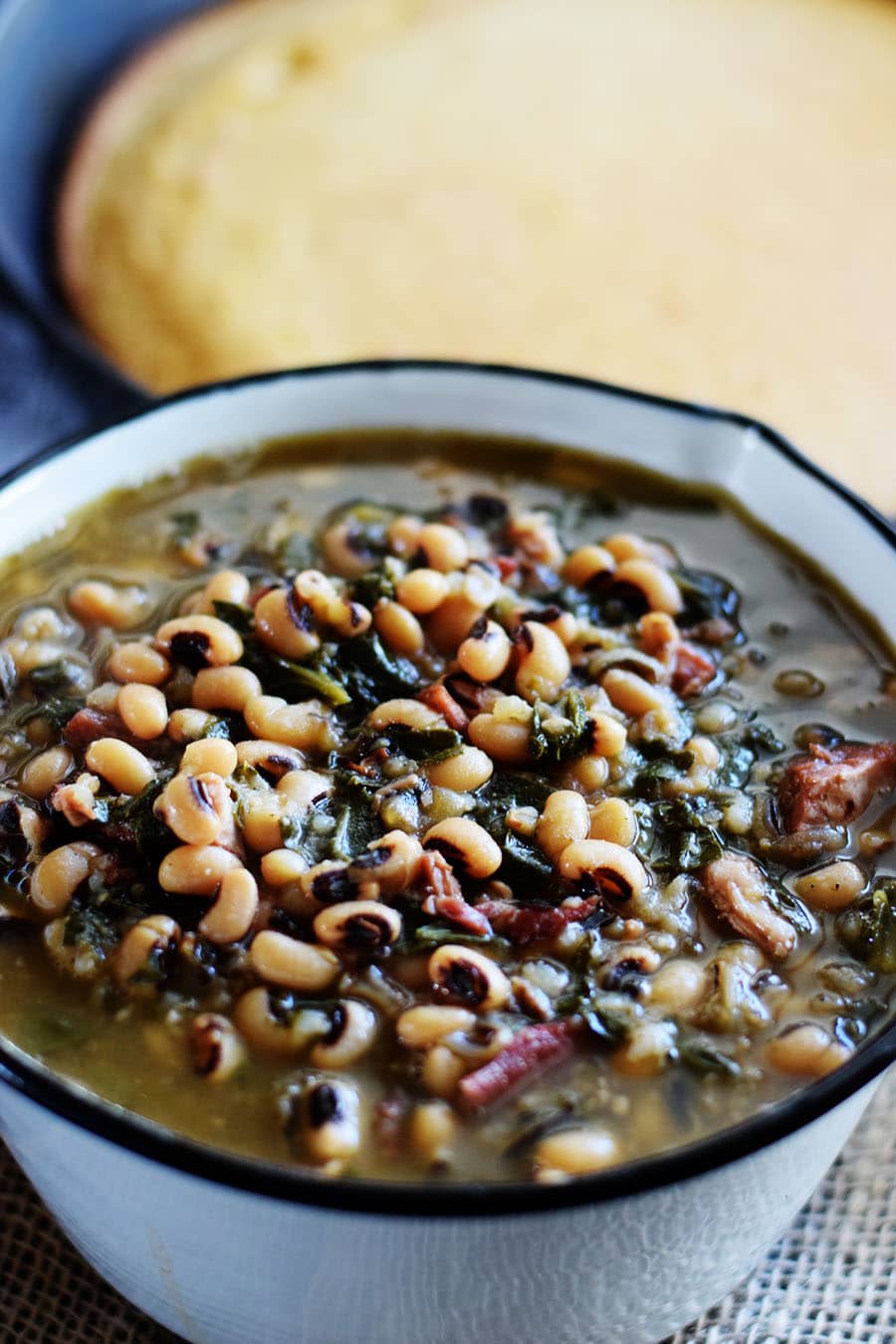 Instant Pot Black-Eyed Pea and Collard Green Soup | Soulfully Made