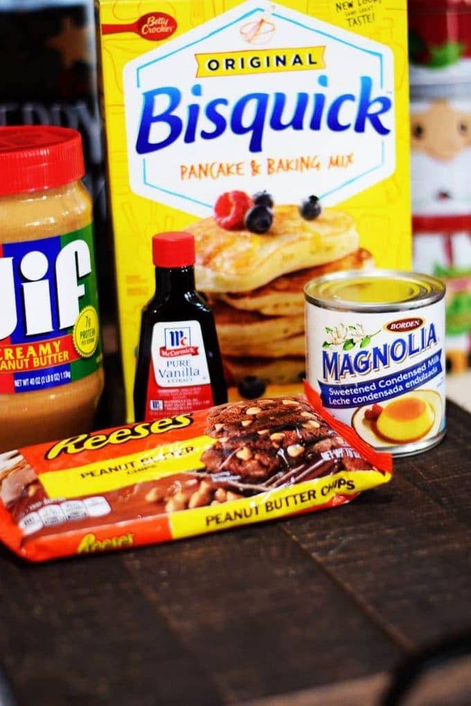 Ingredients for Peanut Butter fudge Cookies