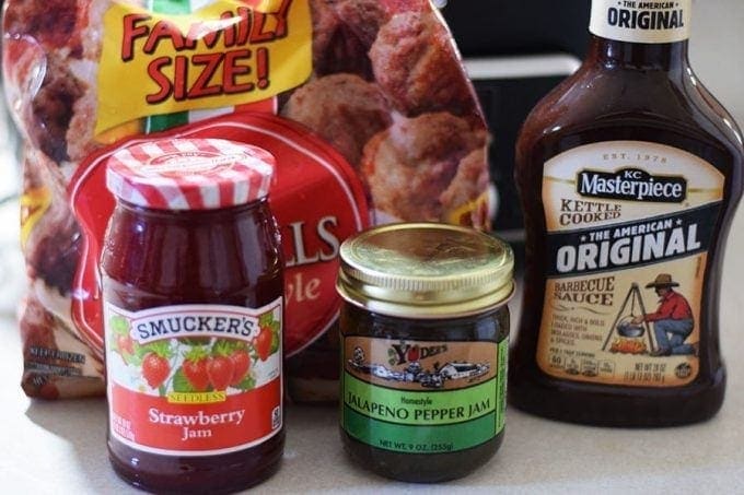 Strawberry Jalapeno BBQ Meatball Ingredients