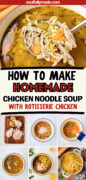 Rotisserie Chicken Noodle Soup Recipe Pinterest image
