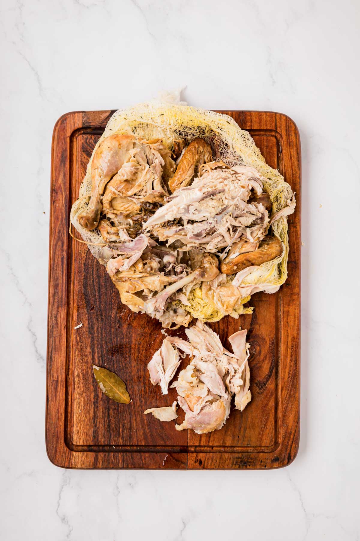 Rotisserie Chicken carcass with the meat removed.