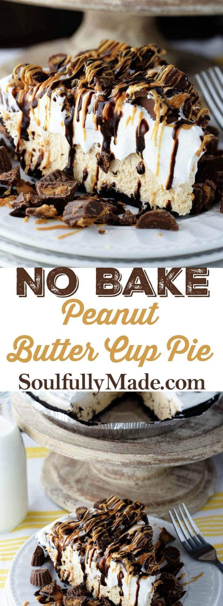 No Bake Peanut Butter Cup Pie