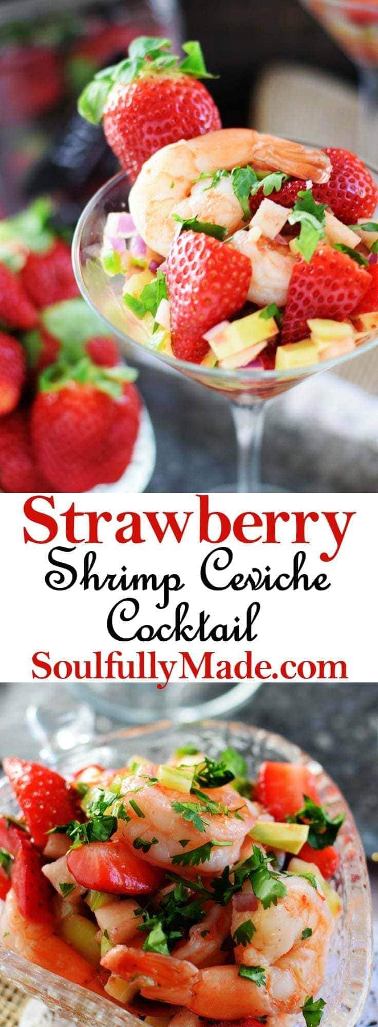 Strawberry Shrimp Ceviche Cocktail