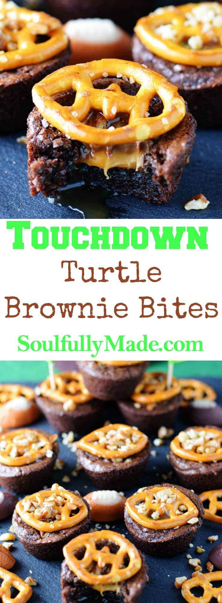Touchdown Turtle Brownie Bites