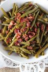 Southern Style Green Beans with Crumbled Bacon on top