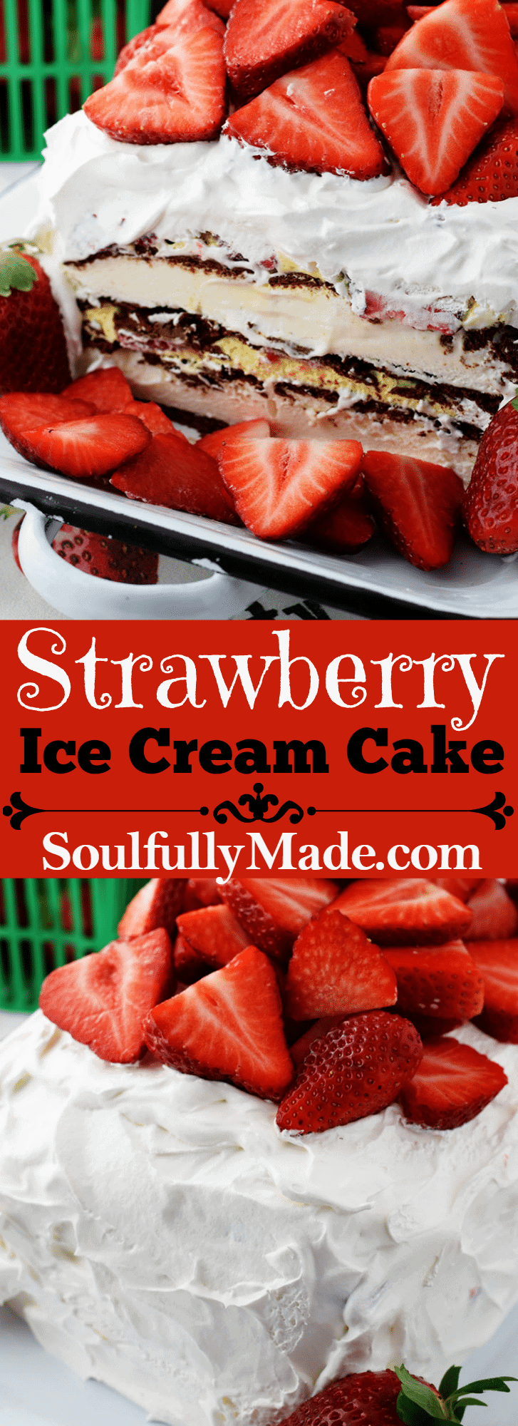 Easy Strawberry Ice Cream Cake Recipe - Play Party Plan