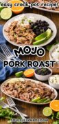 Slow cooker mojo Cuban pork roast Pinterest image.