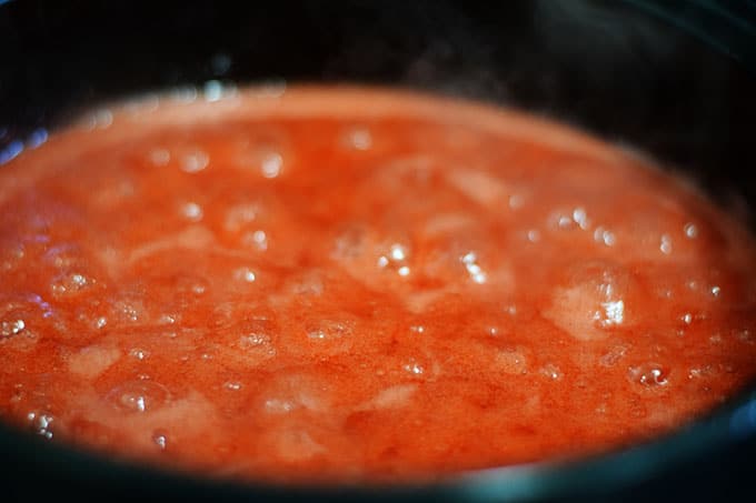 Boiling Strawberries for Jam