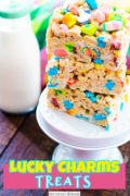 Lucky Charms Marshmallow Treats Pinterest Image