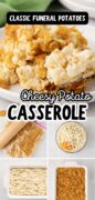 Cheesy Potato Casserole (Funeral Potatoes) recipe Pinterest Image